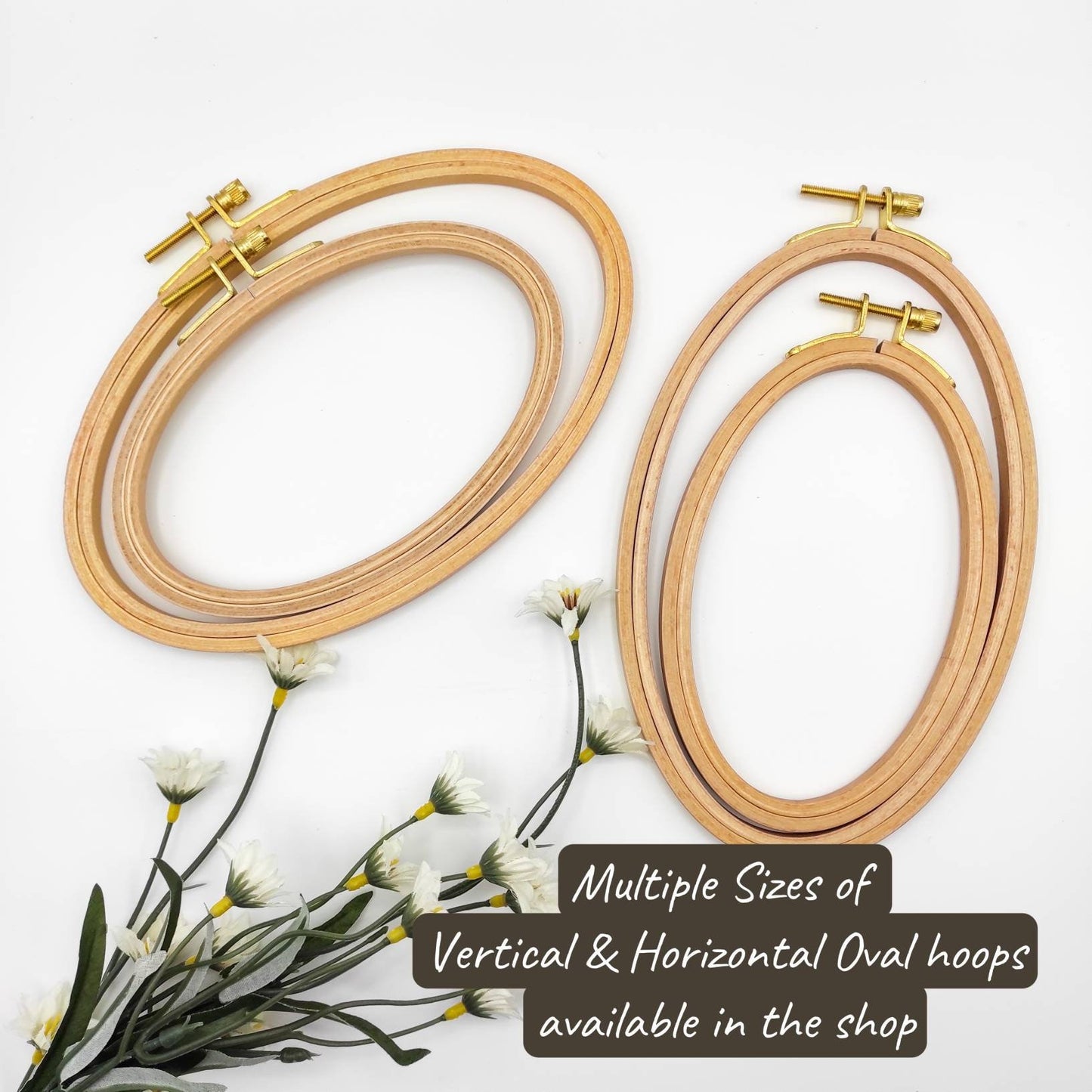 Beechwood Hoop3"/4"/5"/6"/7"/8"/9"/11"/12" for Hand or Machine Embroidery/Cross stitch/Needlework. Perfect for Crafters and DIY Enthusiasts