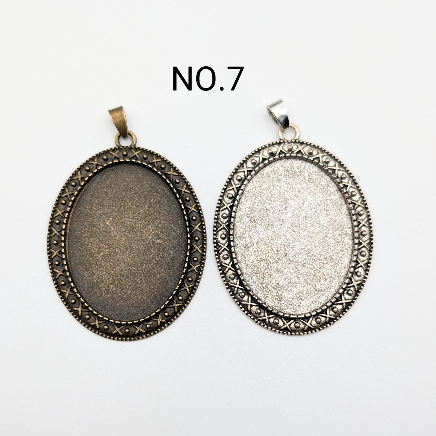 Oval Pendant Frame for Embroidery,Embroidery necklace kit,blank necklace tray,bezel and tag kit for embroidery,cross stitch/hand stitch