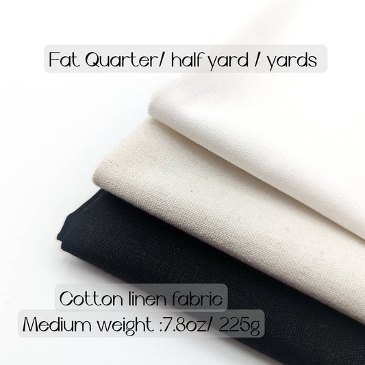 Cotton Linen Blend Fabric: Embroidery, Craft, Sewing - Fat Quarter