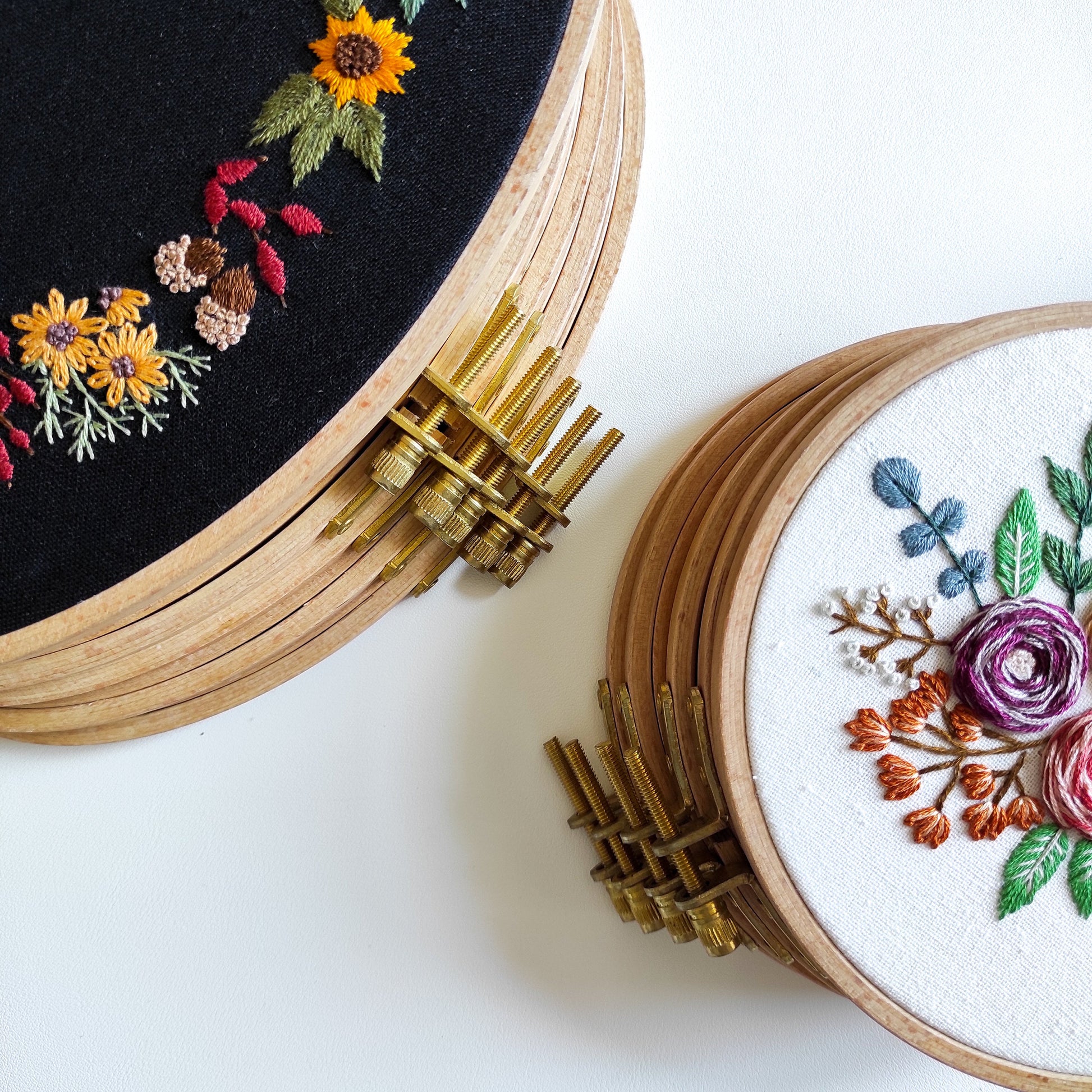 Beechwood Hoop3"/4"/5"/6"/7"/8"/9"/11"/12" for Hand or Machine Embroidery/Cross stitch/Needlework. Perfect for Crafters and DIY Enthusiasts