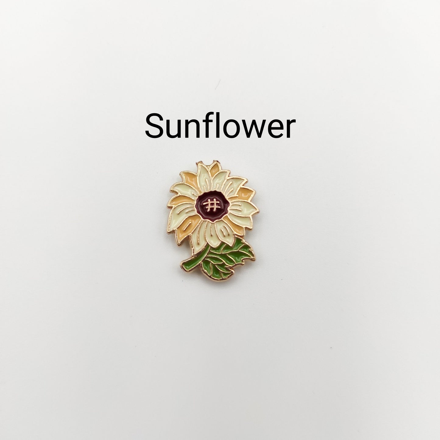 Floral Enamel Needle Minder: Cross Stitch Embroidery Tool