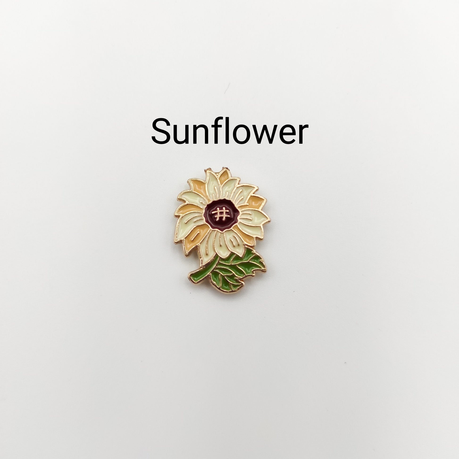 Floral Enamel Needle Minder: Cross Stitch Embroidery Tool