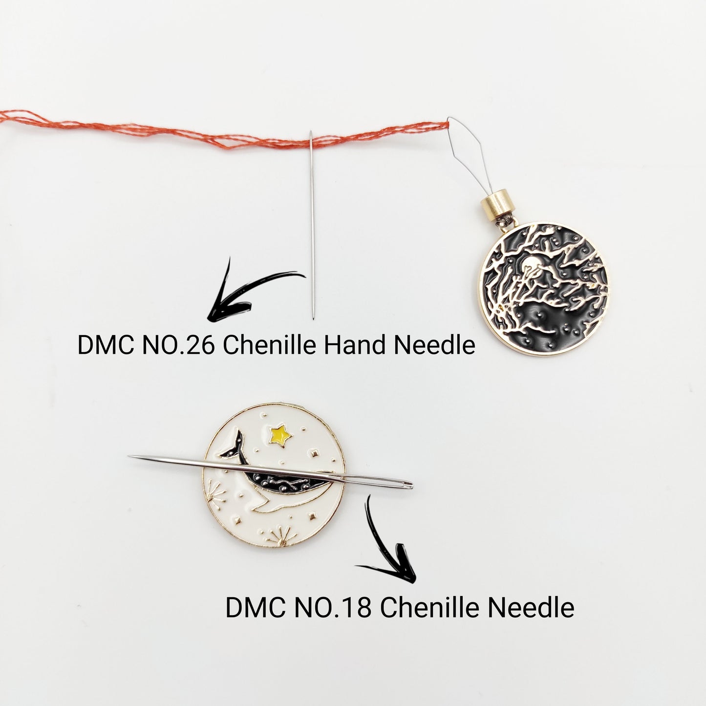 Garden Gnome Enamel Needle Threader or 2in1 Combo: Embroidery Sewing Needlecraft