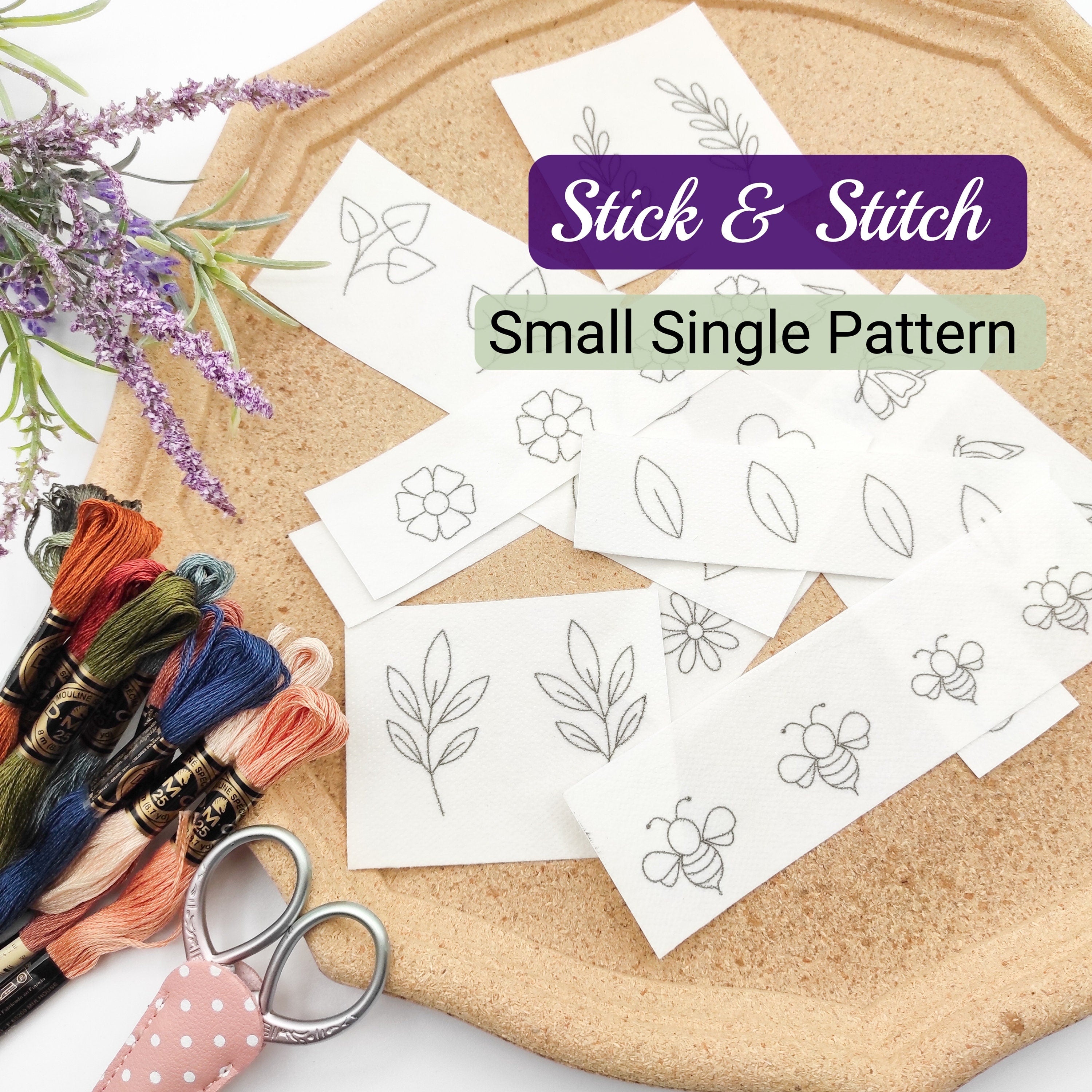 Stick & Stitch small single patterns for hand embroidery patterns, DIY ...