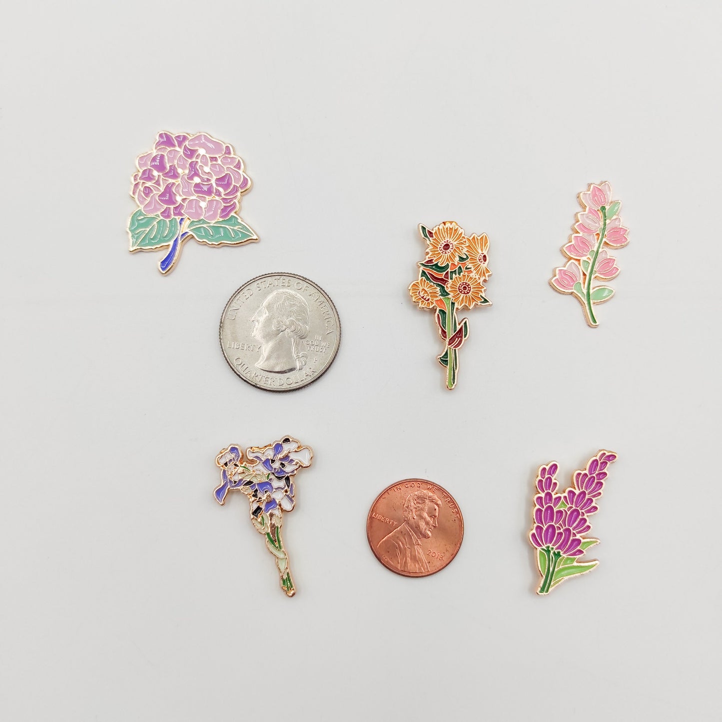 Floral Enamel Needle Minder: Embroidery Needle Threader Combo