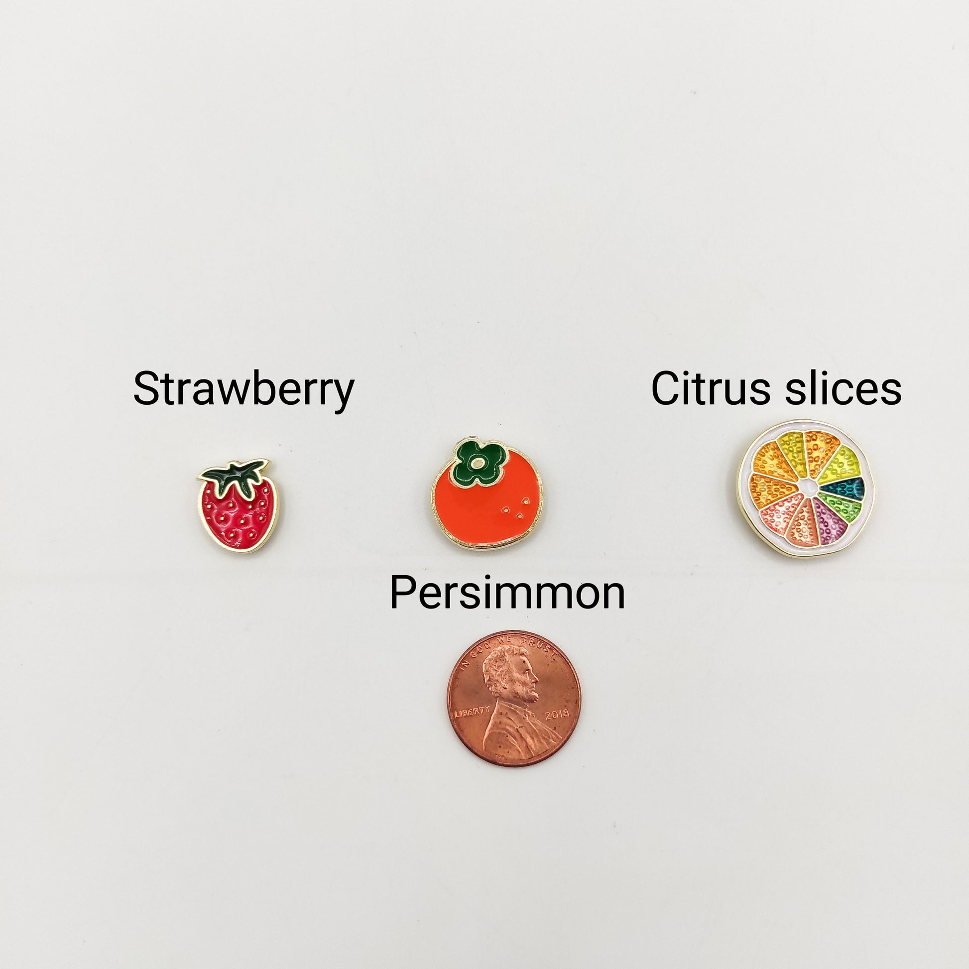 Fruit Small Enamel needle minders, Peach/Watermelon/Blueberry/Lemon/Avocado/Pineapple Needle Minder for Embroidery/Cross Stitch/Needle work
