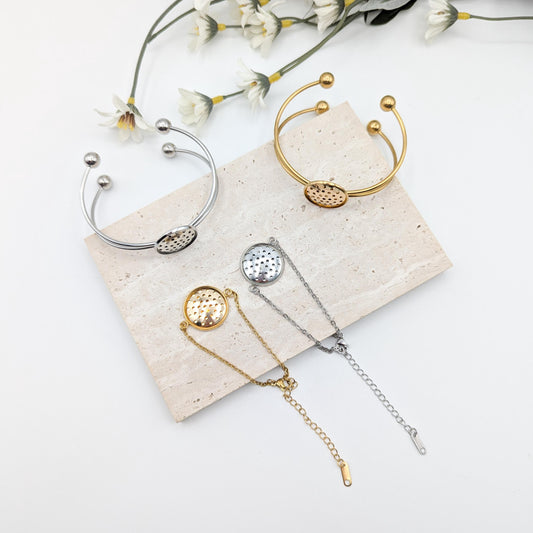 Stainless steel bracelet blank pendant, embroidery pendant, Embroidery bracelet kit, Handmade jewelry kit, cross stitch bracelet kit