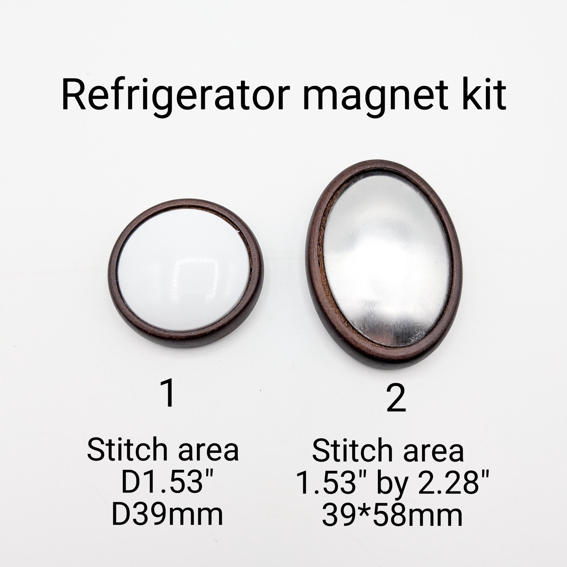 Wooden embroidery pin kit, Refrigerator magnet kit for hand embroidery, cross stitch, needle work or DIY brooch handmade projects