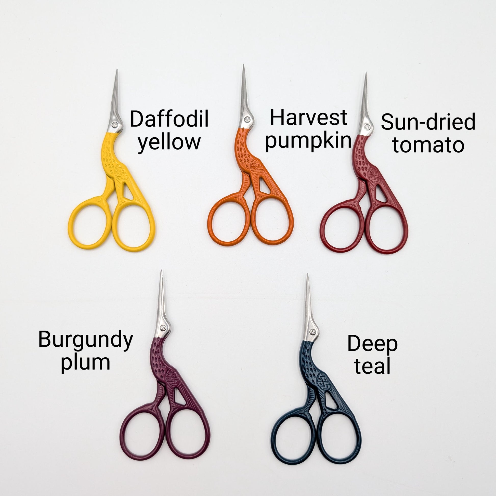 Colorful Stork Embroidery Scissors: Sharp Stainless Steel Craft Scissors
