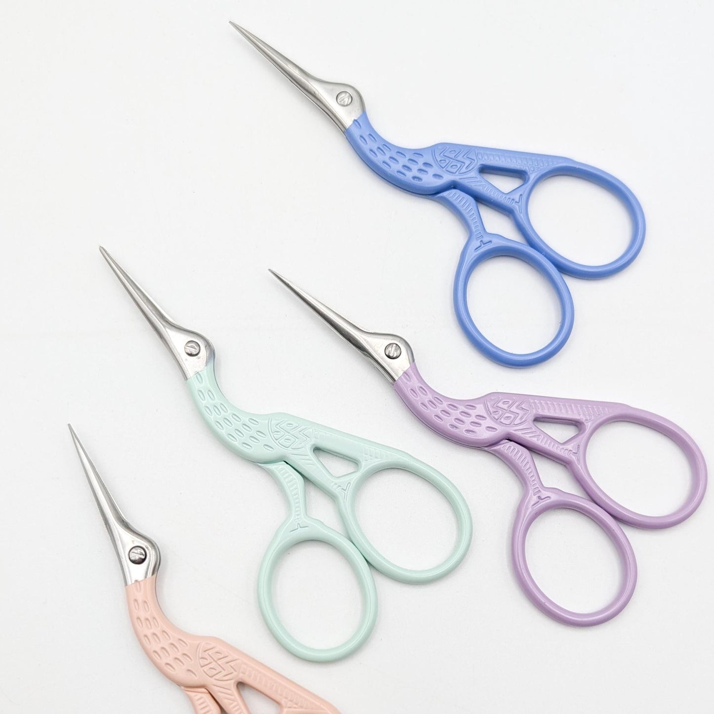 Colorful Stork Embroidery Scissors: Sharp Stainless Steel Craft Scissors