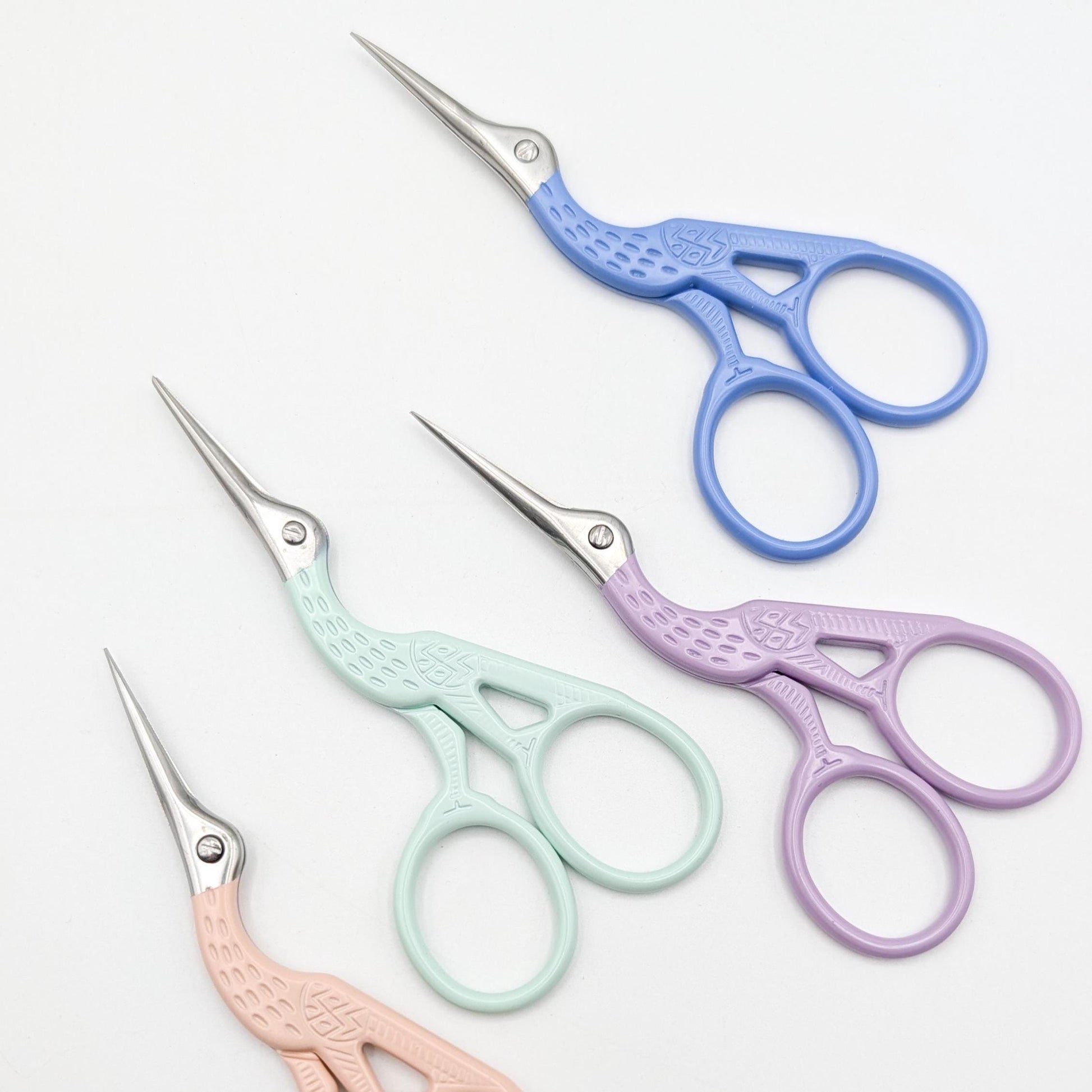 Colorful Stork Embroidery Scissors: Sharp Stainless Steel Craft Scissors