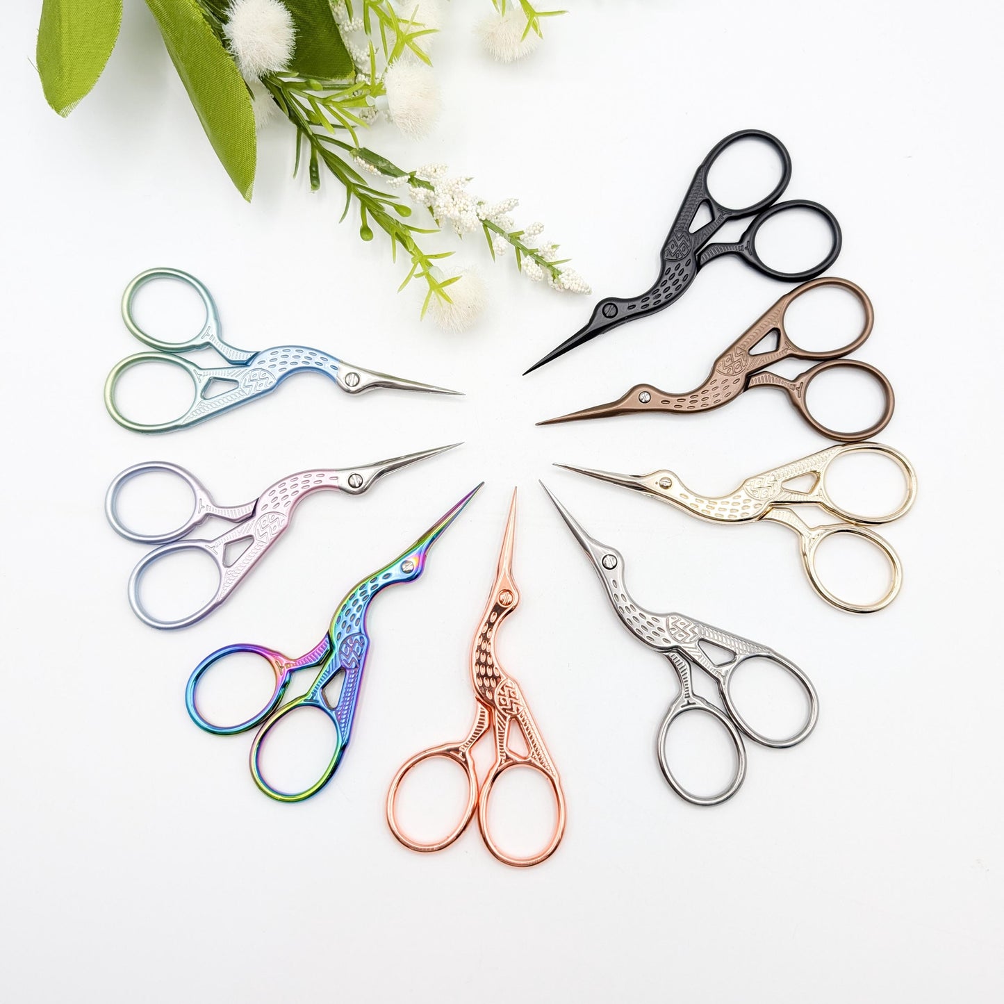 Classic Stork Embroidery Scissors: Sharp Stainless Steel Craft Scissors