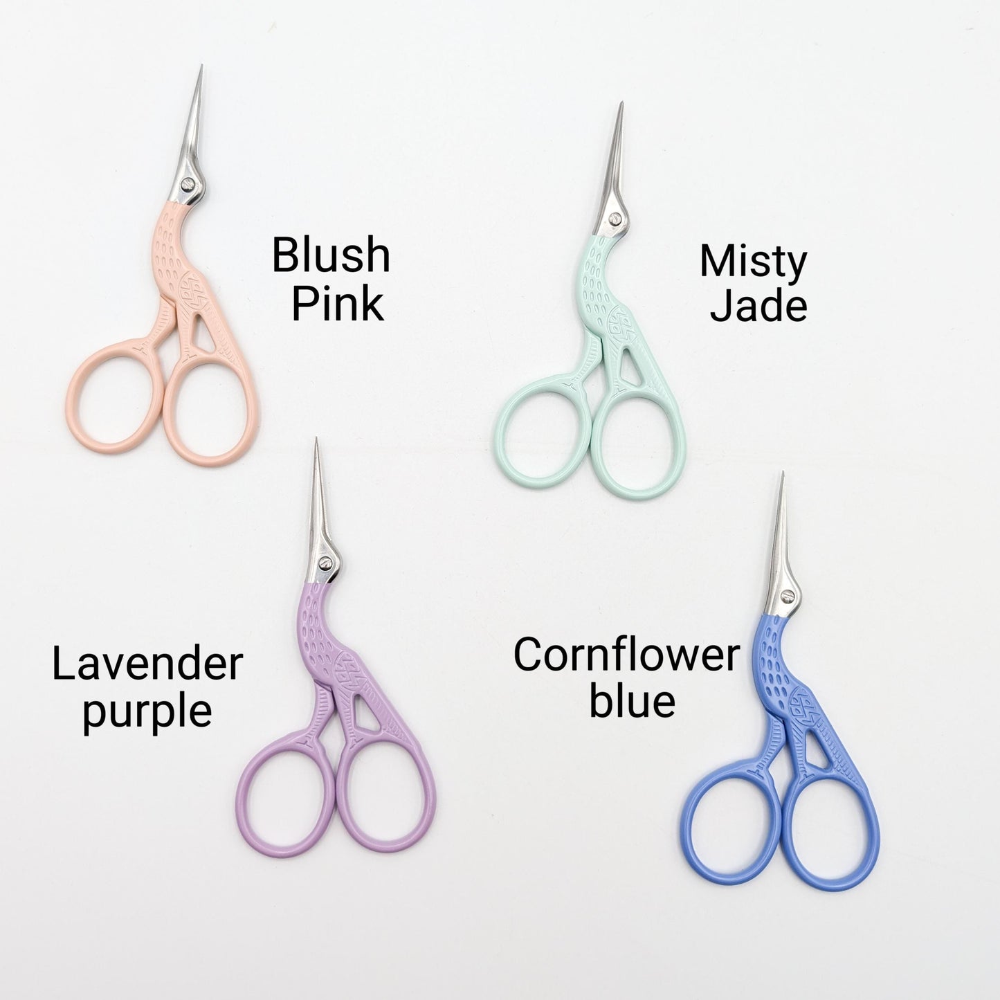 Colorful Stork Embroidery Scissors: Sharp Stainless Steel Craft Scissors
