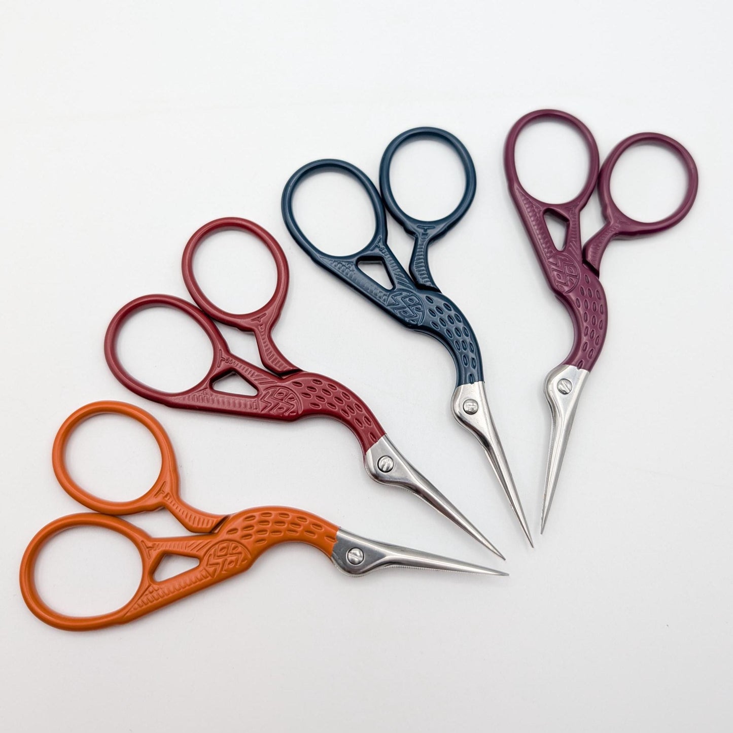 Colorful Stork Embroidery Scissors: Sharp Stainless Steel Craft Scissors