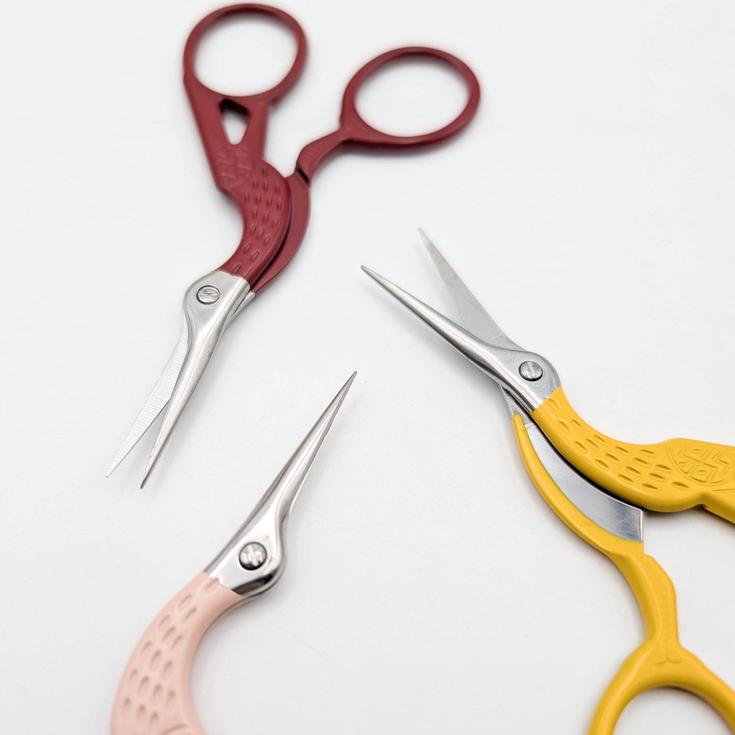 Colorful Stork Embroidery Scissors: Sharp Stainless Steel Craft Scissors