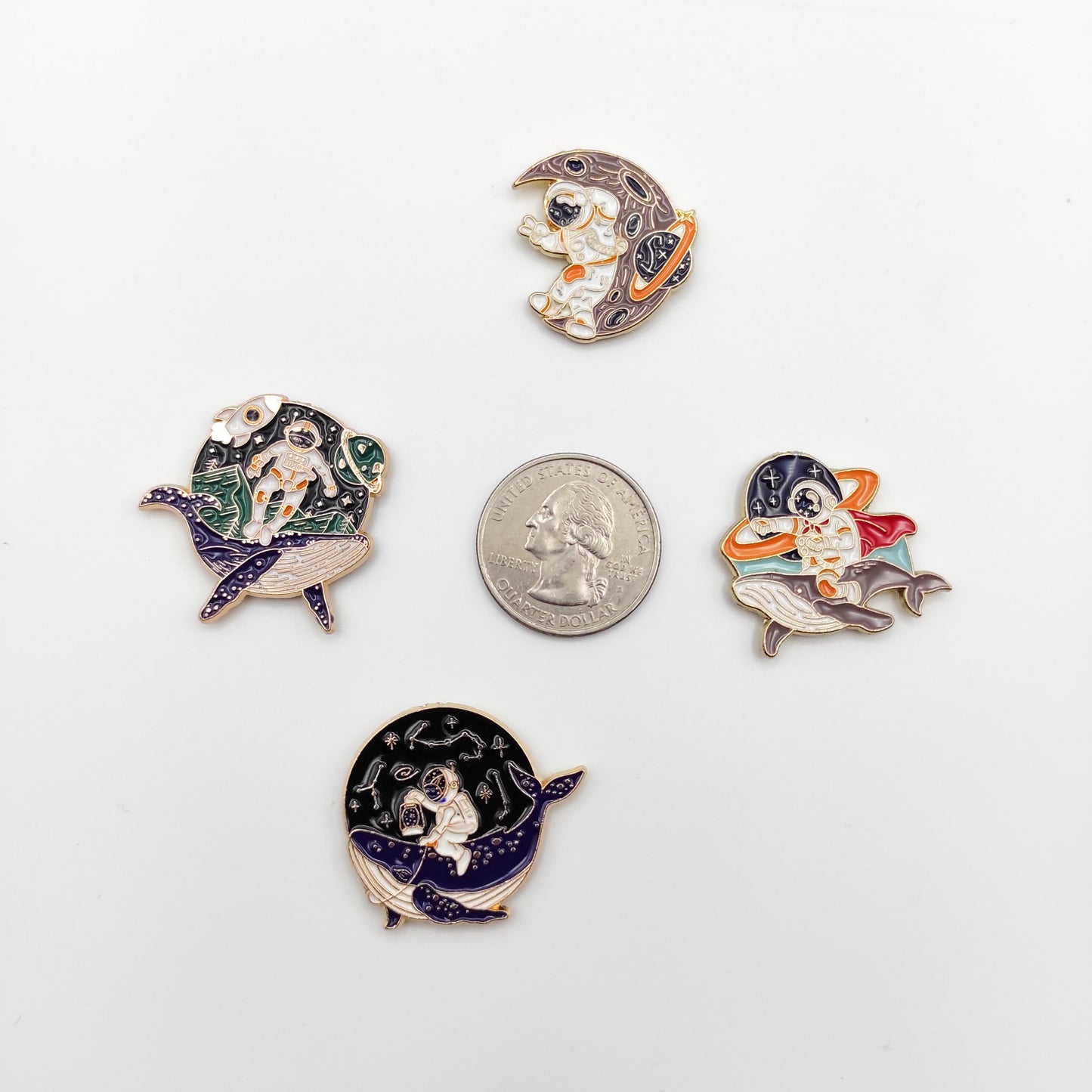 Astronaut enamel needle minders, Galaxy Needle Minder for Embroidery, Cross Stitch, Needle work, Needle point tools