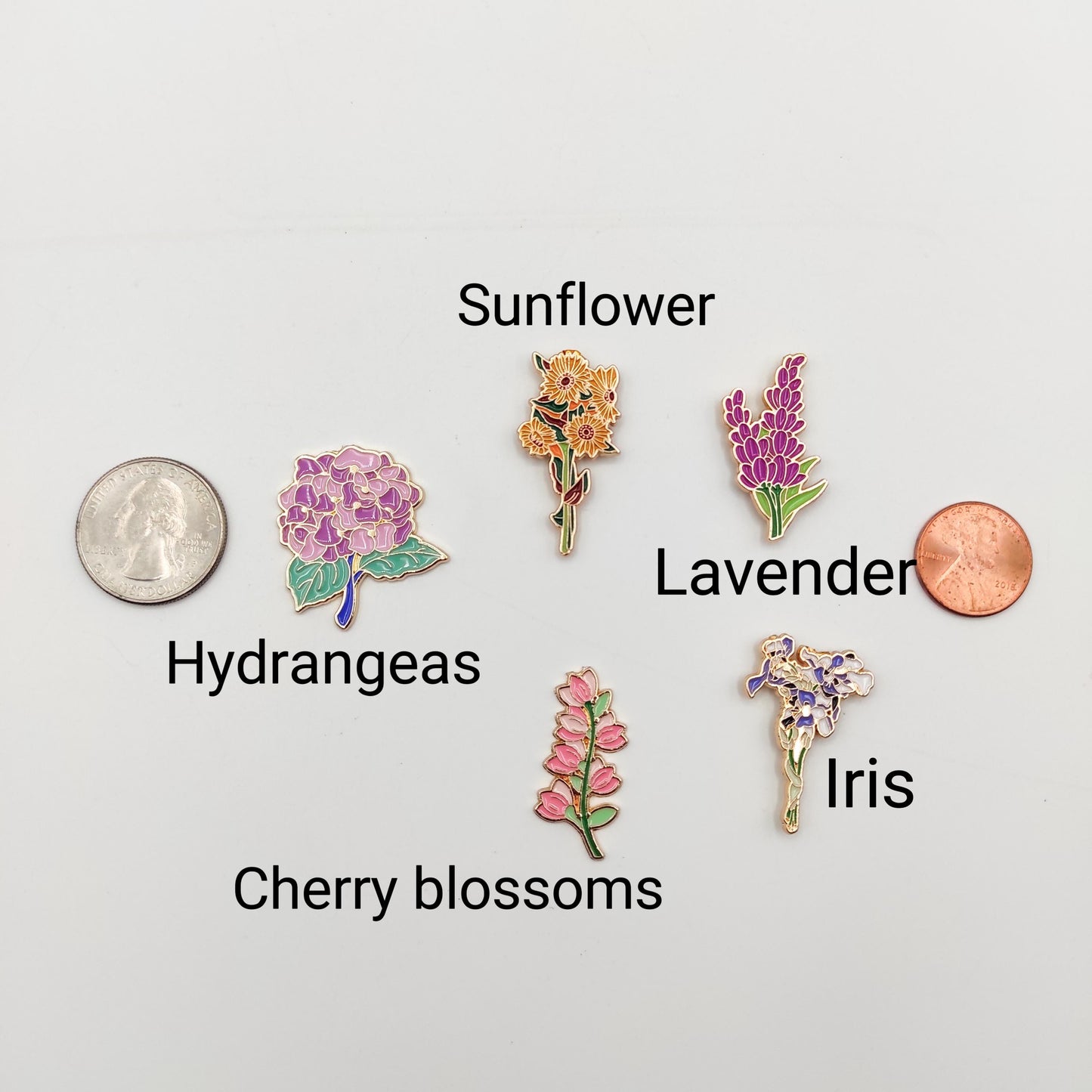 Floral Enamel Needle Minder: Embroidery Needle Threader Combo