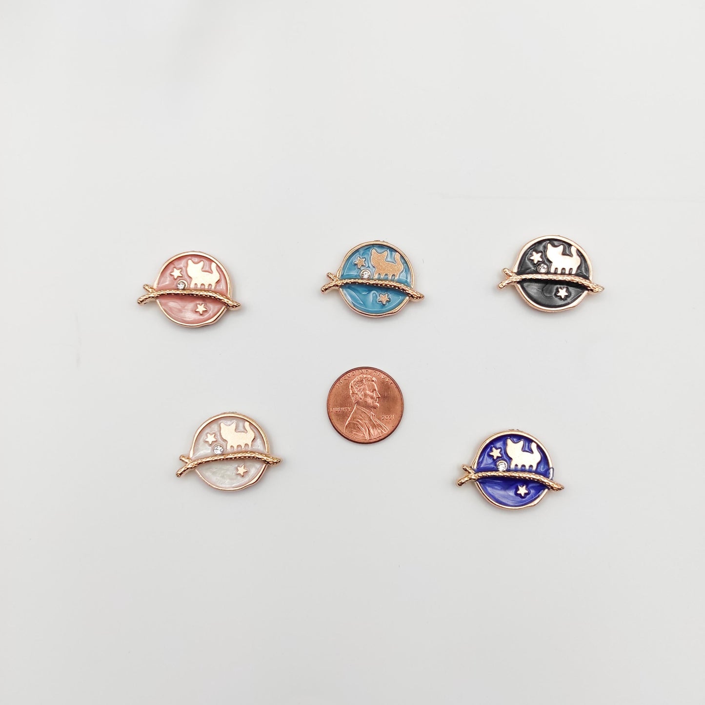 MINI planet enamel needle minders, Tiny Needle Minder for Embroidery, Cross Stitch, Needle work, Needle point tools