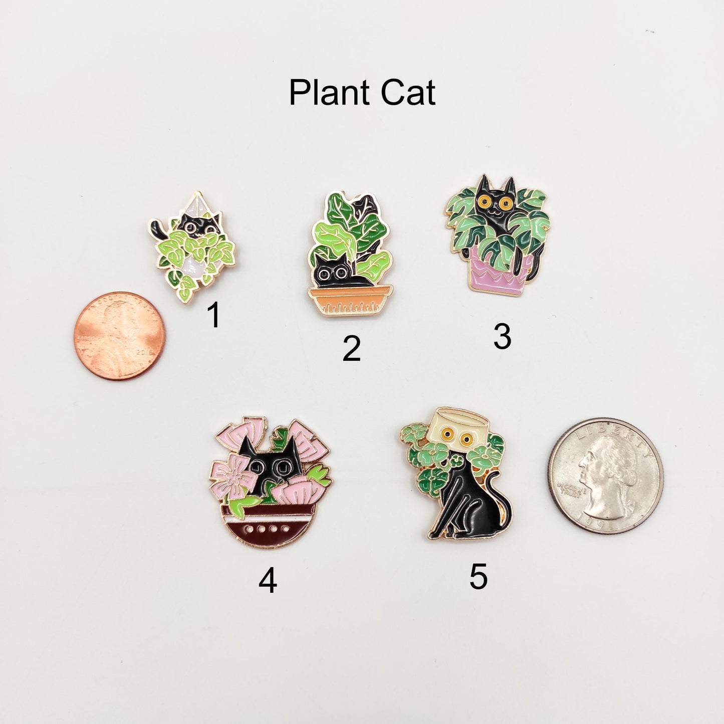 Black Hidey Cat In a Plant Needle Minder, Kitten Needle Minder/ Needle Threader for Embroidery/ Cross Stitch/Needle work/Needlecraft/Sewing.