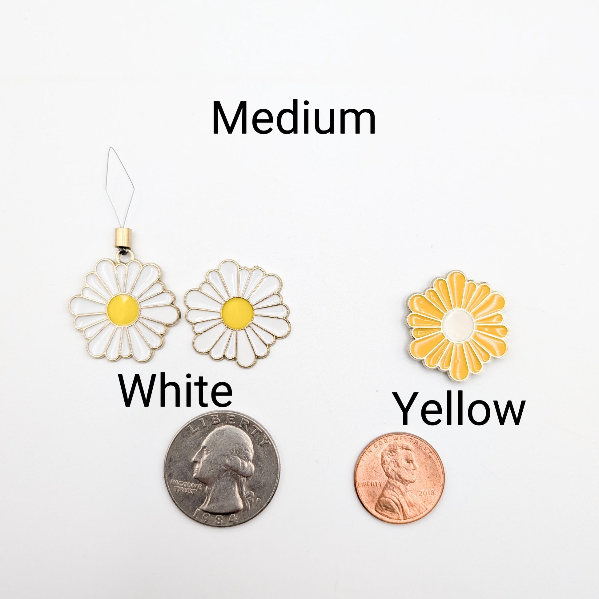 Daisy Enamel needle minders, Needle Minder for Embroidery, Cross Stitch, Needle work, Needle point tools