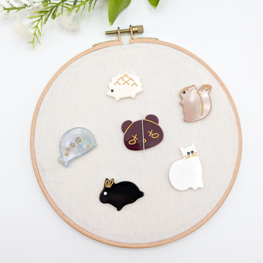 Large Animal Needle Minder: Acrylic Embroidery, Cross Stitch Tool