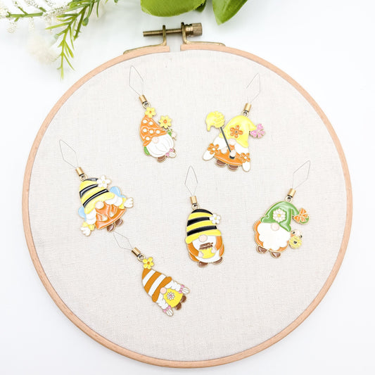 Garden Gnome Enamel Needle Threader or 2in1 Combo: Embroidery Sewing Needlecraft