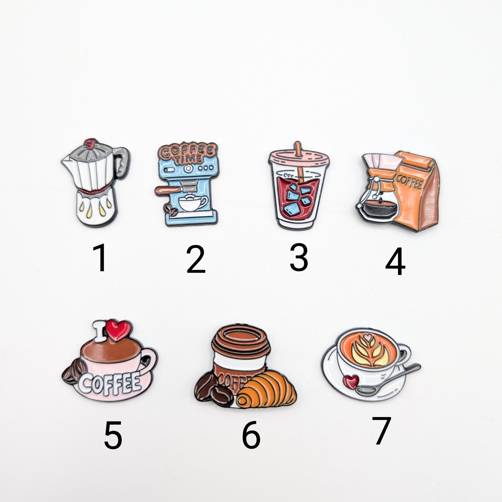 Coffee Theme Enamel Needle Minder & Threader Combo: Embroidery Sewing Needlecraft