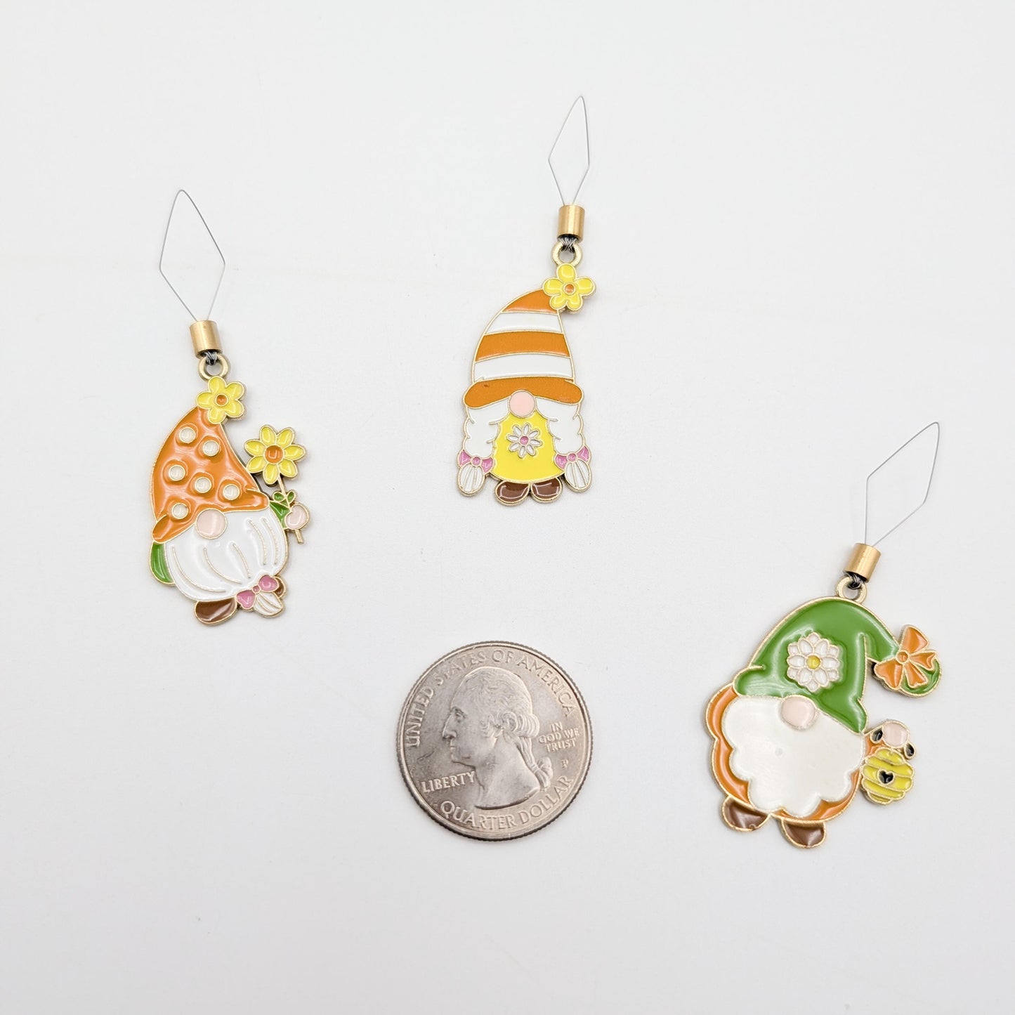Garden Gnome Enamel Needle Threader or 2in1 Combo: Embroidery Sewing Needlecraft