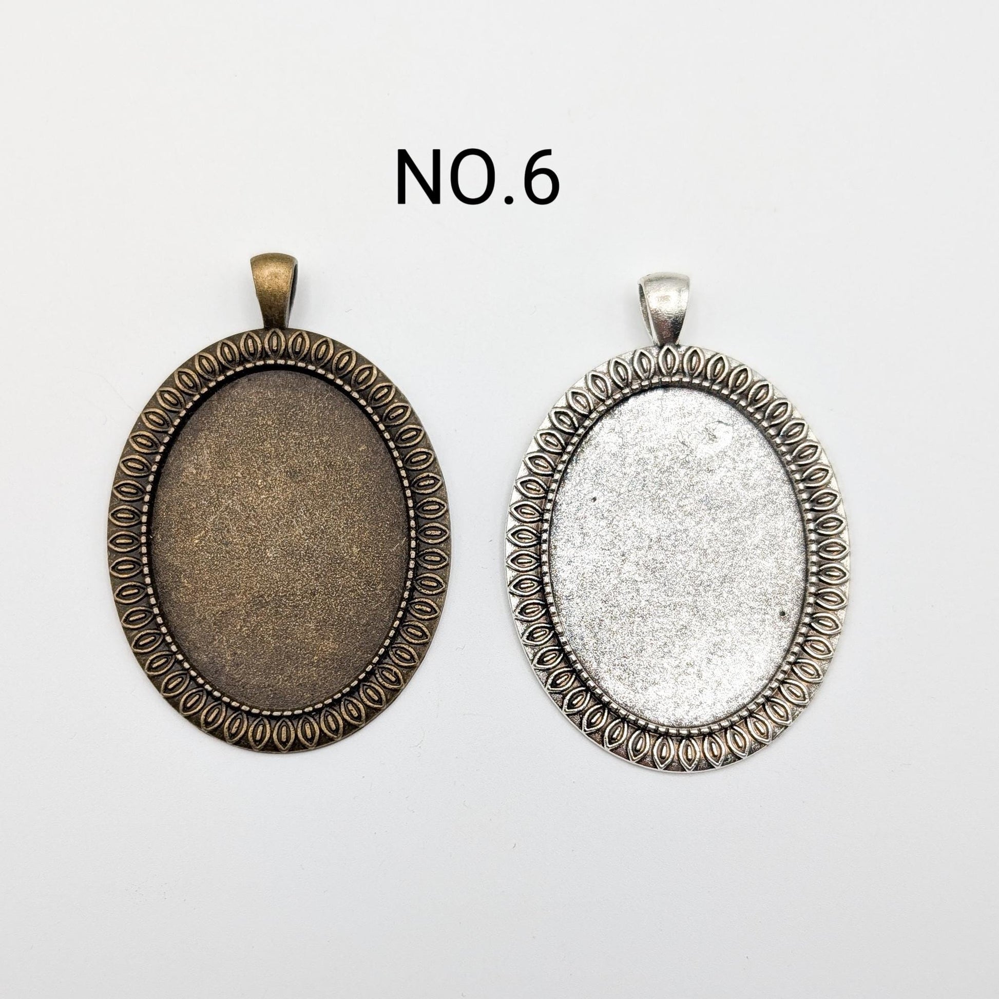 Oval Pendant Frame for Embroidery,Embroidery necklace kit,blank necklace tray,bezel and tag kit for embroidery,cross stitch/hand stitch