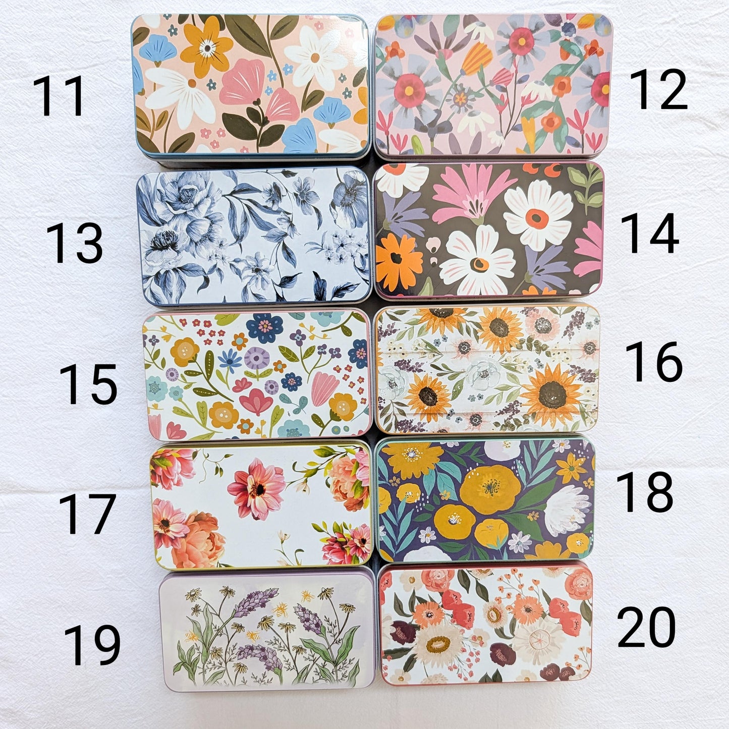 Portable Floral Tin Embroidery Tool Kit Organizer for On-the-Go Sewing/Stitching/Cross Stitch/Needlepoint