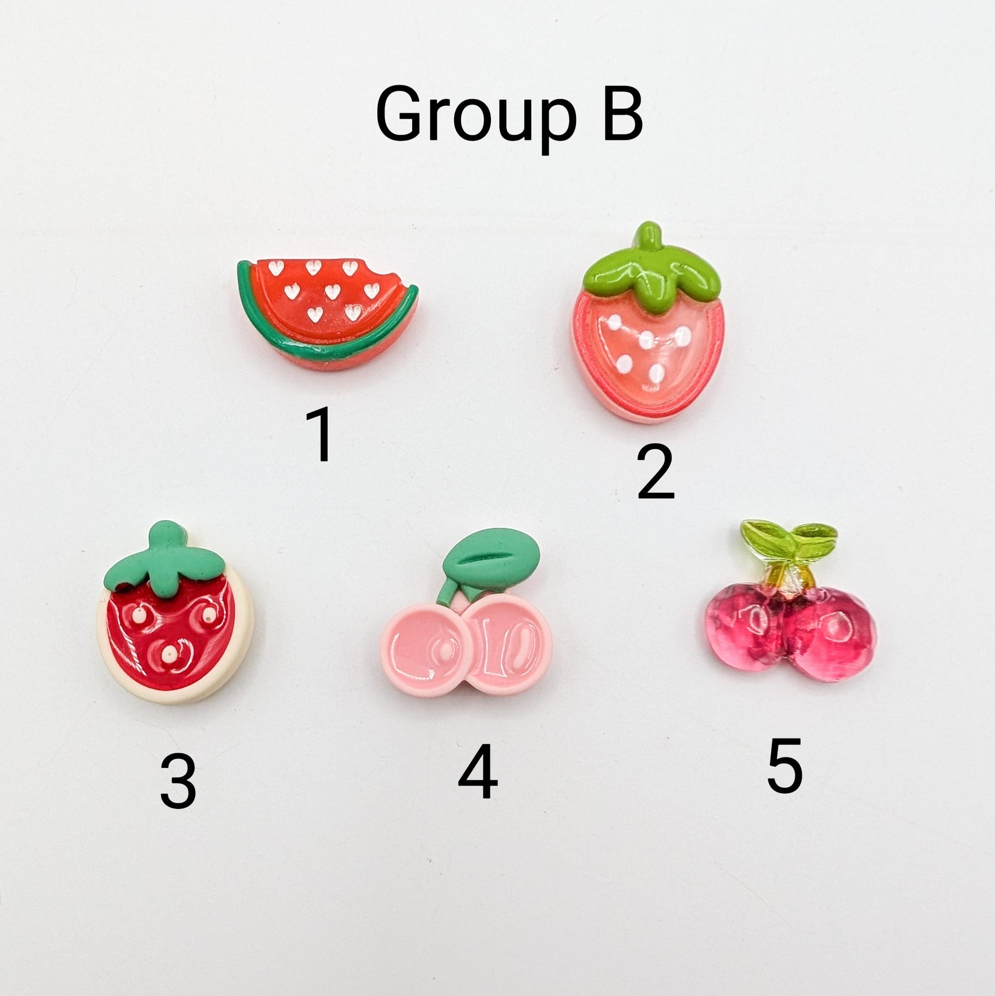 Strawberry/Cherry Resin Needle Minder: Embroidery, Cross Stitch, Needlepoint