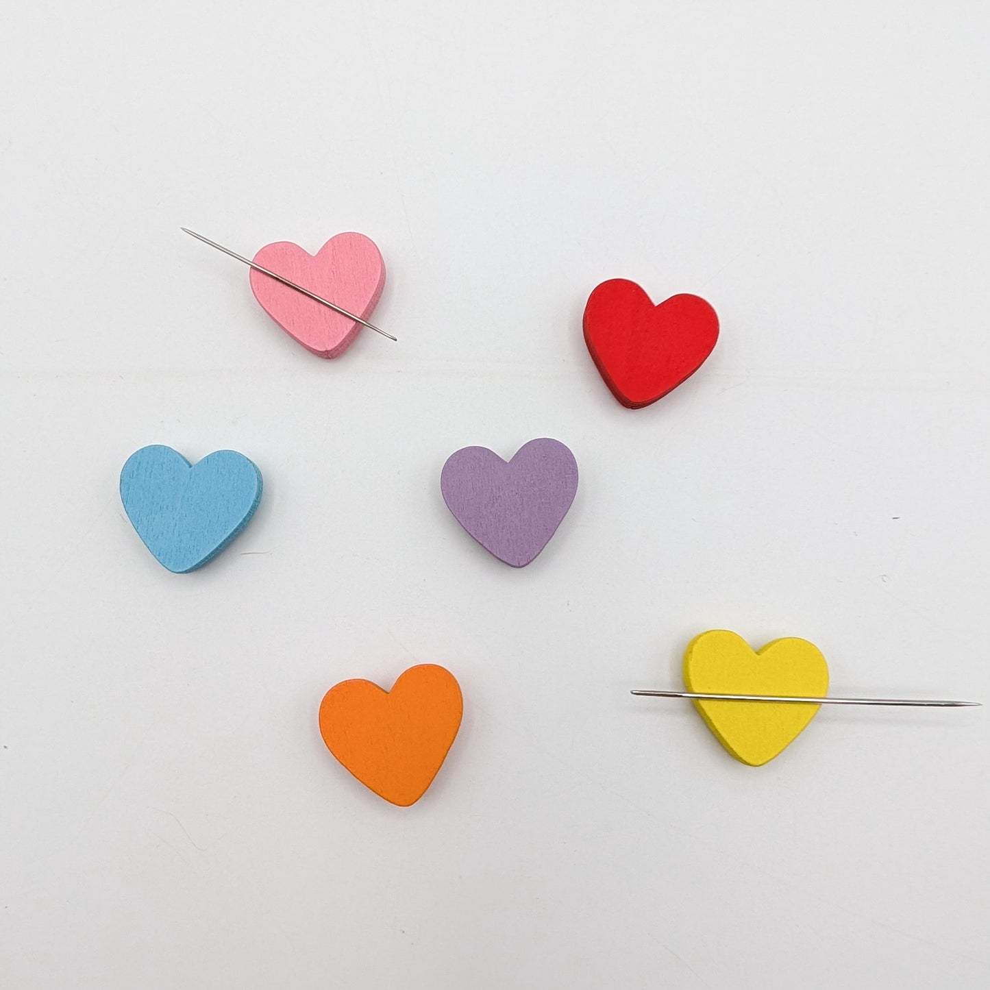 Heart Wood or Resin Needle Minder: Embroidery, Cross Stitch