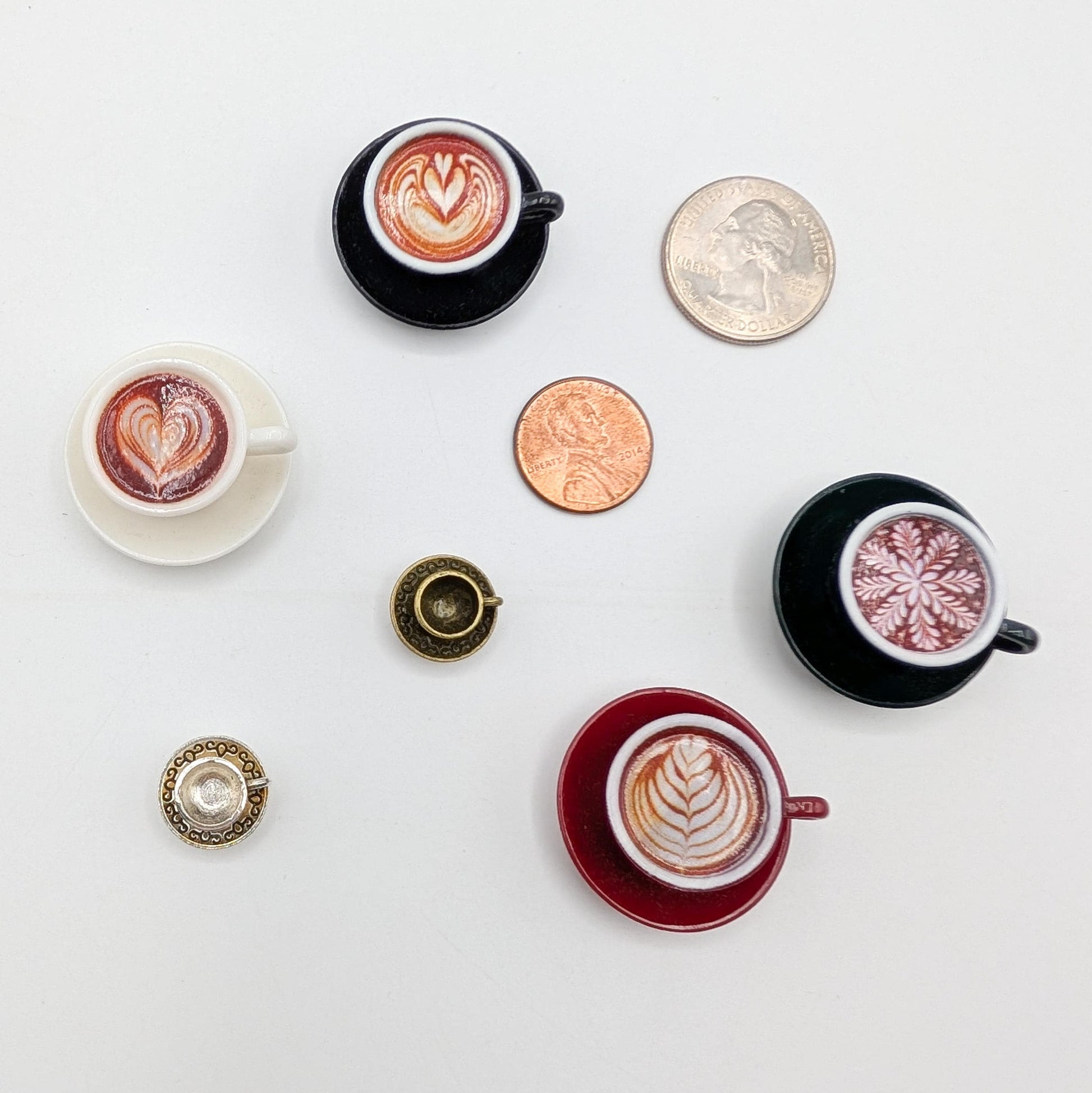3D Coffee Theme Needle Minder: Embroidery Sewing Needlecraft