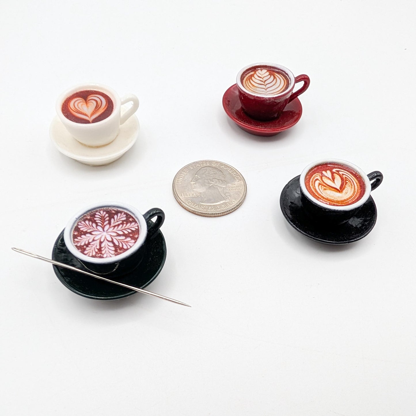 3D Coffee Theme Needle Minder: Embroidery Sewing Needlecraft