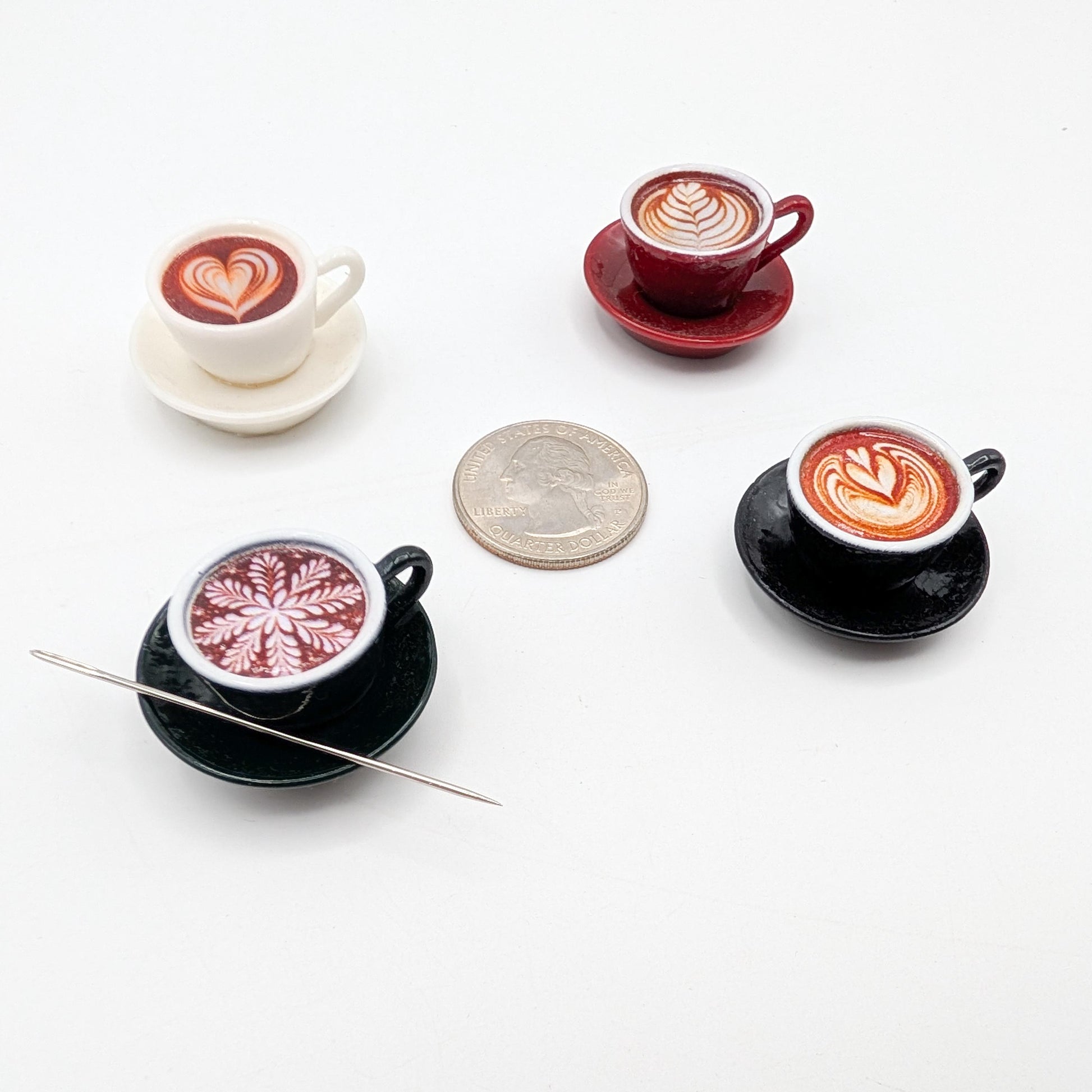 3D Coffee Theme Needle Minder: Embroidery Sewing Needlecraft