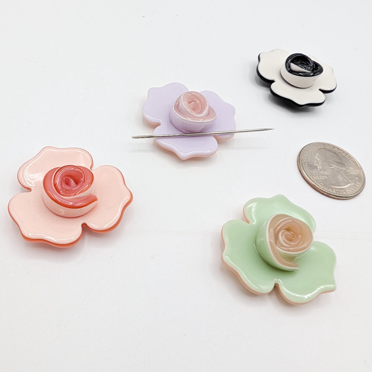 Floral Needle Minder: Embroidery, Cross Stitch, Needlepoint Tool