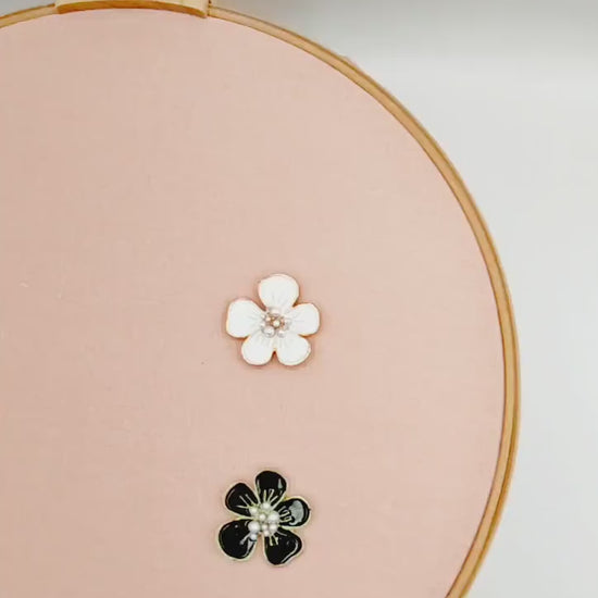 Floral Needle Minder: Embroidery, Cross Stitch, Needlepoint Tool