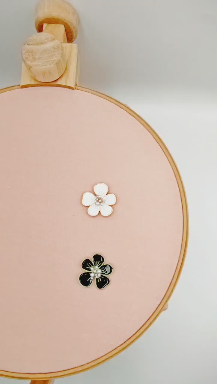 Floral Needle Minder: Embroidery, Cross Stitch, Needlepoint Tool