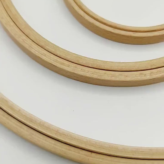 Beechwood Embroidery Hoop: Hand or Display Needlework (3-12 inch)