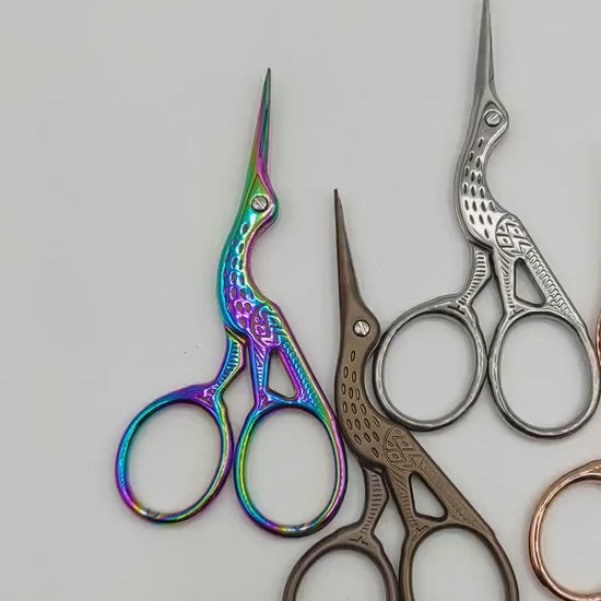 Classic Stork Embroidery Scissors: Sharp Stainless Steel Craft Scissors