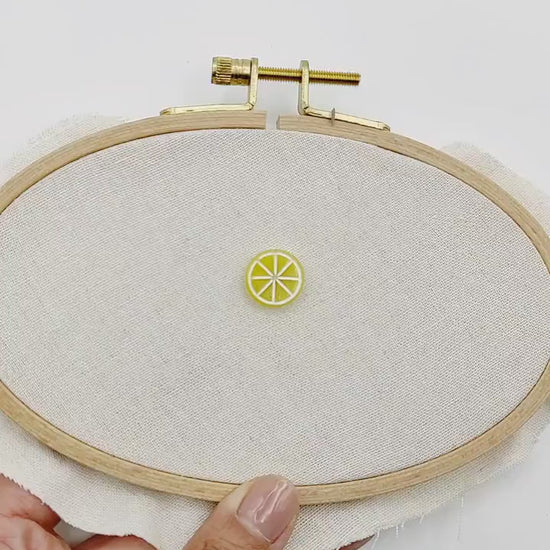 Fruit Resin Needle Minder: Embroidery, Cross Stitch, Needlepoint